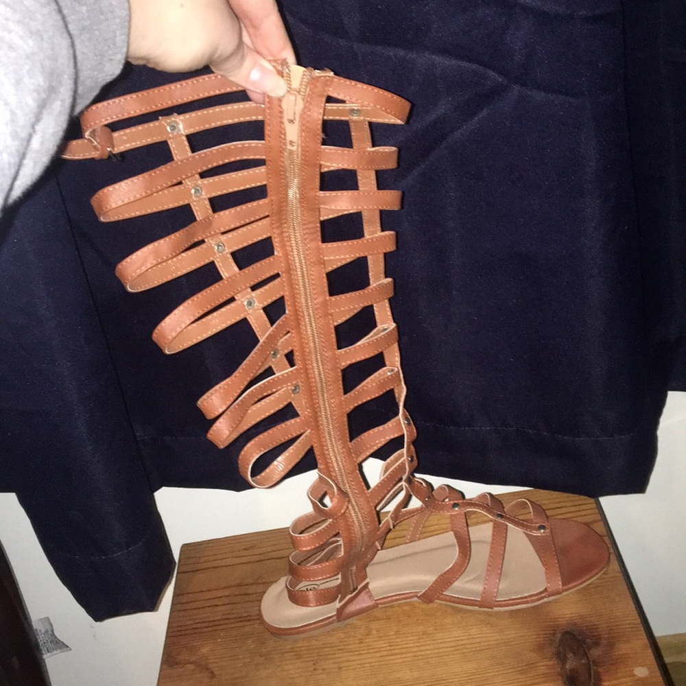 Long gladiator sandals. No Doubt brand.